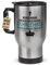 Tassendruck Edelstahl-Thermobecher selbst gestalten mit Name - Fahrlehrer mit Herz - Geschenk für Fahrlehrer, Abschiedsgeschenk, Coffee To Go Becher, Personalisiert, Silber, 390 ml