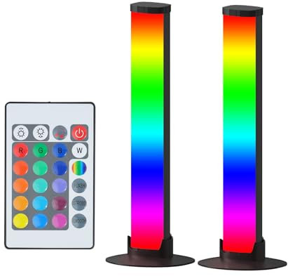 LED Light Bar, Music Sync RGB Light Bar, USB Ambient Lamp, Color Changing Gaming TV Backlight, Remote Control 15 Dynamic Modes Smart Lights for Room Gaming Equipment Decoration (Multi-Color)