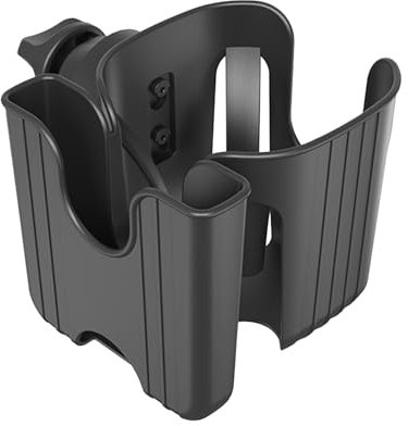 Getränkehalter für Kinderwagen, Becherhalterbefestigung für Kinderwagen | Kinderwagen 2 in 1 Tasse Handyhülle | Verstellbarer Flaschenhalter für Rollstuhl-, Rollator-, Fahrrad- und Kinderwagenzubehör