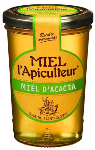 Savourez la douceur naturelle du miel d'acacia liquide 500g en pot verre signé MIEL L'APICULTEUR- Lot De 2