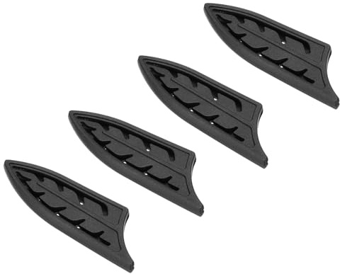 PATIKIL ABS Safety Knife Cover Sleeves for 3 Ceramic Knives, Universal Chopping Edge Guard Blade Protector Sheath for Kitchen Bar, Black, 7.6cm L, Pack of 4