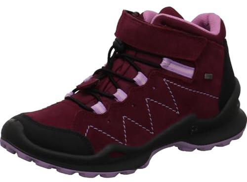 Imac Foxy 28 Kinder Stiefel aus Nubukleder in Lila Rosa Schwarz mit Klettverschluss und Tex Membran. lila Gr. 36