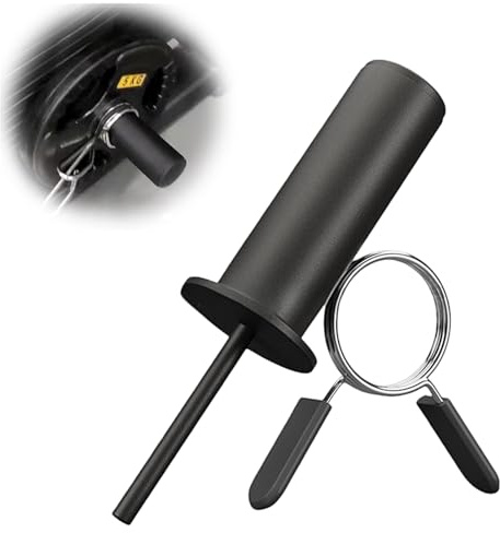 AXVRAV Gym Pin Gewichtsstapelstift Ersatz, Weight Stack Pin Extender mit 2X Federclip, Zusatzgewicht Pin für Kabelzugmaschine Fitnessgerät Kraftstation Zubehör für Zuhause & Gym(Länge 110mm Ø10mm)