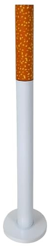 Standaschenbecher 72cm Zigarettenform Edelstahl Outdoor Aschenbecher Silber | BURI, Aschenbecher, Standmodell, Deckel, Edelstahl, Garten, Terrasse, wetterfest, Raucherzone, langlebig