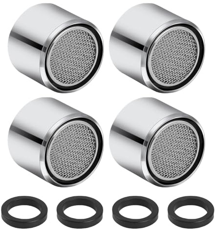 Diffaxy 8 Stück Strahlregler M22 für Wasserhähne, Küchenspüle-Luftsprudler Wasserhahn-Filter mit Chrom-Messing-Gehäuse Innengewinde wassersparend, für Badezimmer, Küche