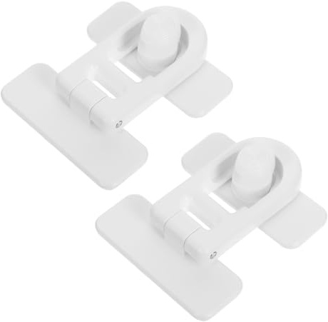 NIYANGLE 2PCS Heavy Duty Refrigerator Lock Safety Locks for Fridge Cabinets Drawers Material Easy Adult Use White