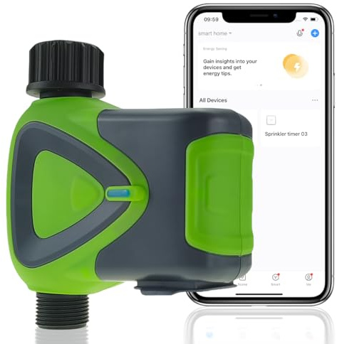Wasser-Timer für Gartenschlauch, 2,4-GHz-WiFi-Smart-Schlauch-Sprinkler-Timer mit Tuya/Smart Life App