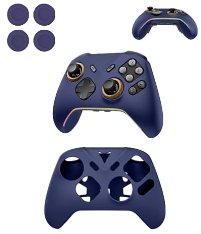 Schutzhülle für FLYDIGI Vader 5 Pro Game Controller, yystao silikon hülle kompatibel mit FLYDIGI Vader5 Pro, mit verbessertem Griff und umfassender Schutzfunktion, Blau