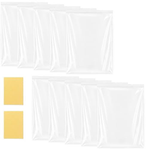 10 Pcs Reusable Oven Cleaner Bags for Racks, 60x40cm | Large Oven Cleaning Bag, Easy to Clean, Durable PE Material, for Soaking Shelves Grills Trays, with 2 Cleaning Sponges