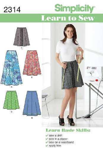 Simplicity A 6-8-10-12-14-16-18 Sewing Pattern 2314 Misses Skirt