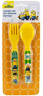 MINIONS Set di 2 Posate plastico
