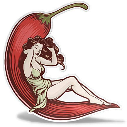 erreinge Sticker Pin-UP Vintage Retro Adesivo Sagomato in PVC per Decalcomania Parete Murale Auto Moto Casco Camper Laptop - cm 10