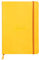 Rhodia 117466C Notizheft Rhodiarama mit weichem Umschlag, dot grid, 80 Blatt, 90 g elfenbeinfarbenes Papier, A5 148 x 210 mm, Lesezeichen, Innentasche,1 Stück,dottergelb