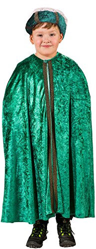 Krause & Sohn Kinder Kostüm Heilige DREI Könige Set Umhang mit Turban Krippenspiel Fasching Karneval (grün)