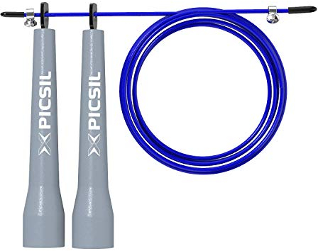 PicSil Springseile Professionelles Cross-Training, Doppelte Kugellager für höhere Geschwindigkeit, ideal zum Springen, Fitness, Boxen, Gym und MMA, für Männer, Frauen und Kinder (ABS-B)