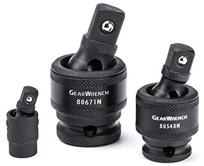 GEARWRENCH 3 PC. 1/4, 3/8, 1/2 Drive Impact Universal-Joint Set - 84969A-07