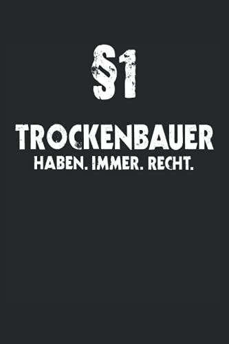 Trockenbauer Notizbuch (liniert) Trockenbau Lustiges Handwerker