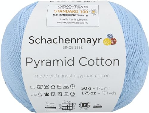 Schachenmayr Pyramid Cotton, 50G hellblau Handstrickgarne