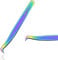 MEILAIMDY Pince à Epiler pour Extension de Cils - Pince à Epiler de Précision en Acier Inoxydable pour Ventilateurs Faciles Cluster de Faux Cils 2D-6D Pince à Epiler de Volume (couleur)