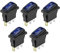 ETOPARS 5 Stück 12V 20A Kippschalter Auto KFZ Runde Wippschalter Blau Beleuchtet Licht EIN/AUS Schalter Druckschalter Taste 3 Polig Wasserdicht Boot