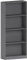 Vida Designs Cambridge 4 Tier Large Bookcase, Grey Wooden Shelving Display Storage Unit Office Living Room Furniture