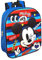 Mickey Mouse Kindergarten-Rucksack, Disney, Mickey Mouse, geprägte Bilder, 3D, Tasche, Schule, Freizeit, Spaziergang, 32 x 27 x 10 cm, mehrfarbig, blau, 3D Kindergartenrucksack