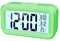Upgraded Digital Alarm Clock, 4.3 LED Display with Temperature Larger Lound Light Control Portable Snooze Calendar Brightness with Battery Powered Alarm Clocks Bedside for Everyone (Green)