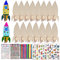 231Pcs Raketen Holz Bastelset, Raketen Spielzeug fürr Kinder, Kindergeburtstag Basteln, mit 15 Raketen Holz, 202 Strasssteine, 12 Farbstifte, 2 Aufkleber, Bastelset für Mädchen/Jungen DIY Handwerk