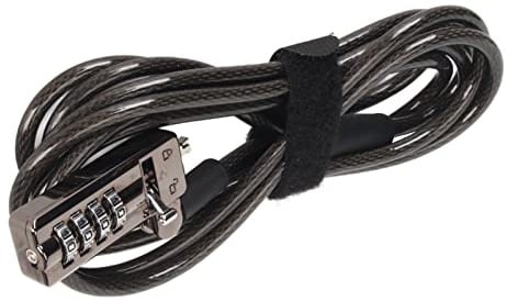 Câble Antivol pour Ordinateur Portable avec 4 Serrures à Combinaison, Serrures de Sécurité Antivol pour Appareils Électroniques