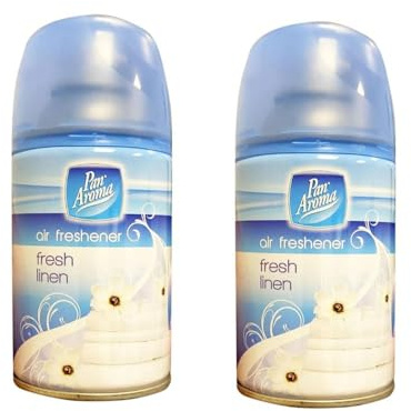 2 x 250ml Air Freshener Fresh Linen Long Lasting Fragrance Rids Bad Oudurs