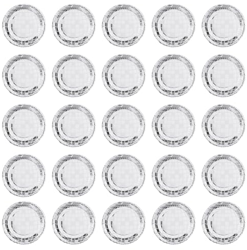 ulafbwur Pappteller Kompostierbare Einwegteller 25 Stück Glänzend Disco Party Einwegteller Hochzeit Geburtstag 70/80er Jahre Themed Tischdekoration Lebensmittelqualität Papier Dinner Dish Dinnerware