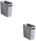 rongweiwang 2 Juegos de Bote de Basura de plástico Papelera Contenedor de Basura Color sólido Exterior Cocina de Capacidad Artículos Diversos Gris, Gris 2Conjunto