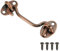 PATIKIL 4 Inch Hook Eye Latch, Carbon Steel Privacy Hook and Eye Latch Gate Latch Lock for Window Sliding Door Barn Door, Red Bronze