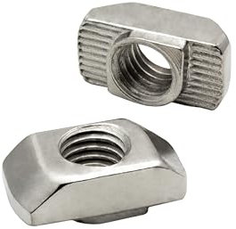 Edelstahl Hammermutter Nutenstein M8 Nut 10 für Aluprofil 45-er 10 Stück