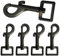 5 Stück Drehgelenk Karabinerhaken Robusten Karabinerhaken Hundeleine für Hundehalsband Schnalle Drehgelenk Karabinerhaken Karabiner Hundeleine,72x20.5mm （Schwarz）
