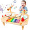 LZDMY Schlagzeug Kinder, 11-in-1 Trommel Musikinstrumente für Kinder ab 1 2 3 Jahr mit Xylophon, Kinderspielzeug Holzspielzeug für Ostern Weihnacht Geschenk Junge Mädchen