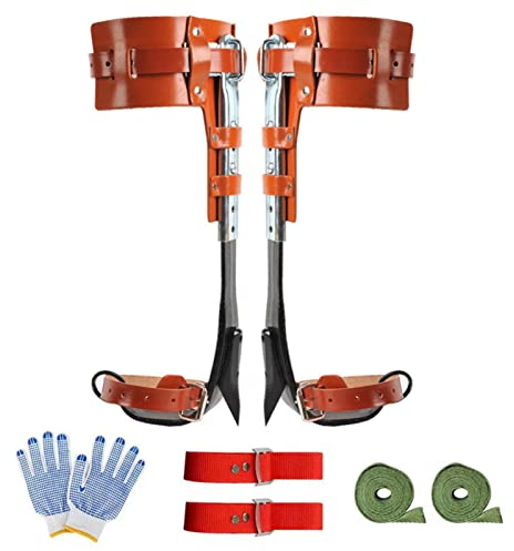 Baumkletternägel Set Edelstahl Baumkletternägel Set Sicherheitsgurt zum Klettern Klettern Bäume Artefakt, Climbing Spike Set, Forst Steigeisen Baumsteigeisen, Kletter Werkzeug für Elektroarbeiter