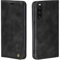 LBH Handyhülle für Sony Xperia 10 II in Schwarz mit Karten- und Geldfach Smartphone Hülle mit Standfunktion Flip Case Schutzhülle Magnetverschluss Vintage