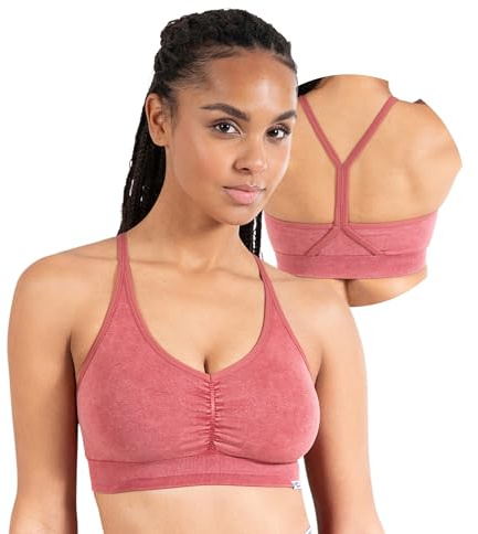 SMILODOX Sport BH Damen - Batik Acid Scrunch Sport Bra - Blickdicht rutschfest Crop Top - Schöner Rückenausschnitt - Atmungsaktive Tank Top für Yoga Fitness Gym