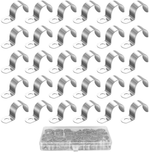 30 Pz Morsetto per Tubi a Foro Singolo, Morsetti per Tubi, Collari per Tubi in Acciaio Inossidabile, Staffe per Tubi da 19-20 mm, Fascette Stringitubo per Tubo Acqua Gas Cable