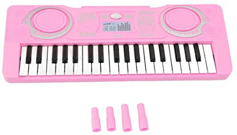 Kid Keyboard Piano Toy,37 Keys Keyboard To Improve Hand Eye Coordination Music Educational Instrument Toy,Early Educational for Home Play (pink)
