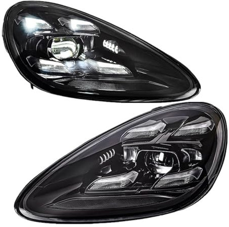 2pc LED Front Lichter Kompatibel for Porsche Cayenne Led Scheinwerfer 2011-2018 Auto Upgrade 2021 Styling Voll led DRL Scheinwerfer Zubehör(11-14_ORIGINAL WITH AFS)
