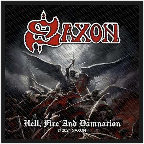 Razamataz Saxon Hell Fire And Damnation Woven Patch One Size