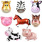 8 Stück Bauernhof Geburtstag Deko Ballons Kit - Riesigen Tiere Folienballon Party Dekoration, Tierkopf Luftballons Dekorationen für Kindergeburtstag Baby Shower Babyparty Tier Mottoparty