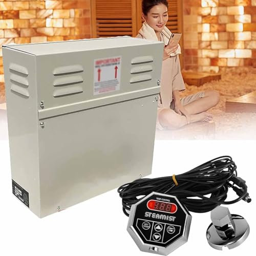 LSBHPPD Dampfgenerator Dampfgenerator für SPA-Raum Digitalanzeige Dampfgenerator 35 ℃-55 ℃ Saunadampfgenerator für Zuhause Kommerzieller Dampfgeneratorsatz Dampfbadgenerator,380V-10.5kw