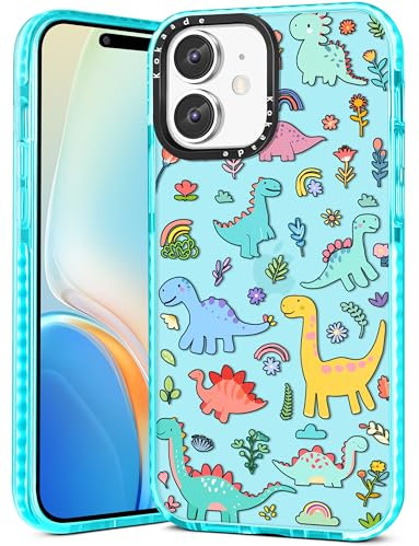 Kokaade for iPhone 12 Mini Case for Women Girls - Cute Kawaii Dinosaur Design Fashion Phone Cover Girly TPU Funda for iPhone 12Mini