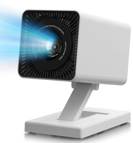 Mini Vidéoprojecteur 4K Mini Projecteur WiFi 6 et Bluetooth 5.0,150 ANSI lumens Vidéoprojecteur Portable, Correction Verticale Automatique et 130 Pouces, Home Cinéma Smart Vidéoprojecteur Compatible