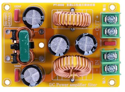 STRAFBRG Amplificatore Stereo, Filtro Passa Basso DC LC 2A 4A 10A 20A Filtro interferenza elettromagnetica EMI 50V for filtraggio Rumore Amplificatore Auto,Buona qualità Audio(10A)