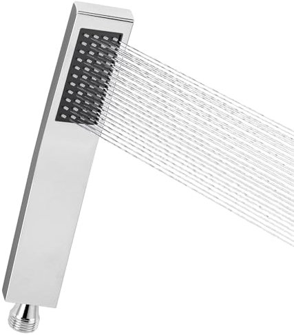 Bubuny Soffione Doccia Alta Pressione, Soffione Doccia a Mano Risparmio Idrico, Soffione Doccia Anticalcare, Ugello in Silicone Autopulente, Soffione Doccia Monofunzione per Bagno Domestico