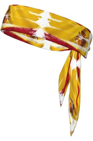 Diadema versátil con la bandera de España para deportes, estilo ninja y karate, perfecta para hombres y mujeres